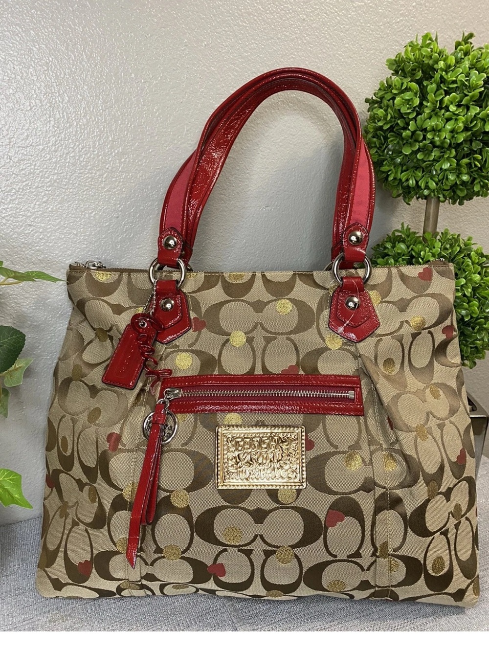 Coach Poppy 2010 Secret Admirer Tote Special Edition Valentine’s Day Coach Poppy - Picture 3 of 17